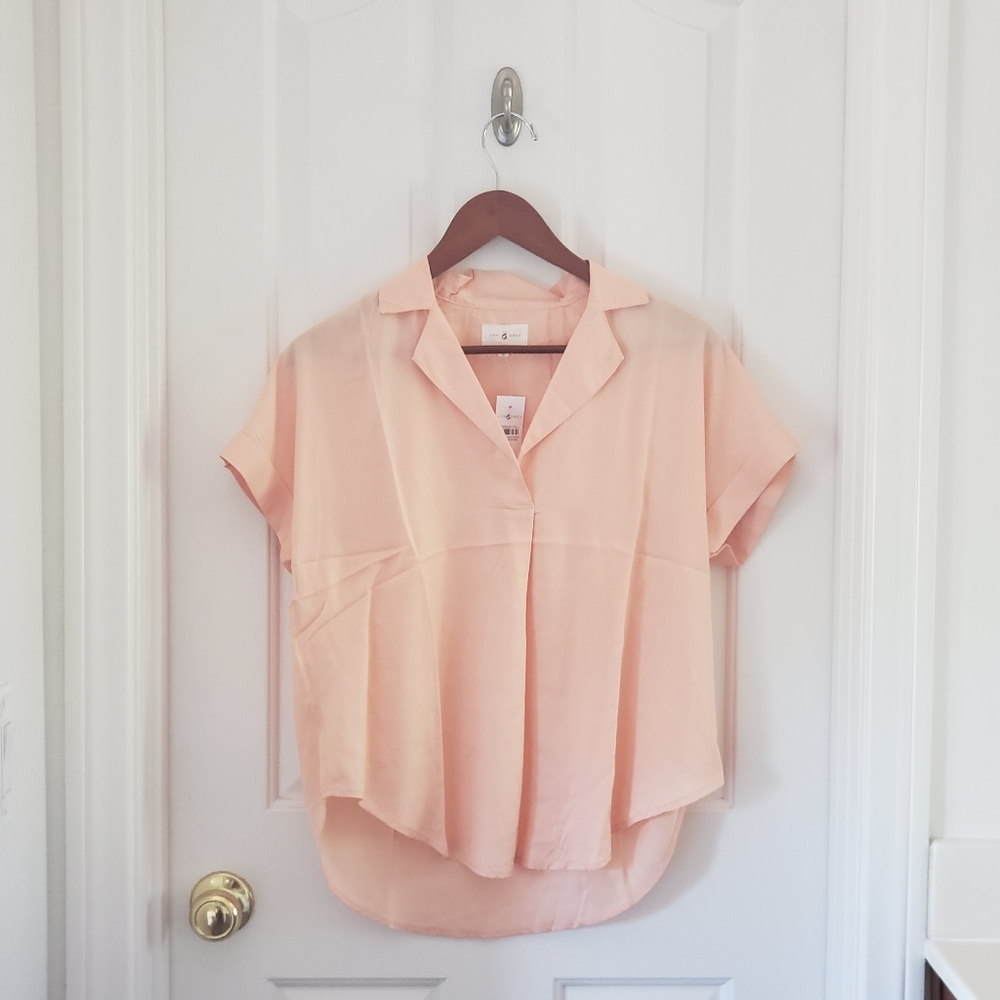 Lou & Grey Oversized Popover Blouse XS
